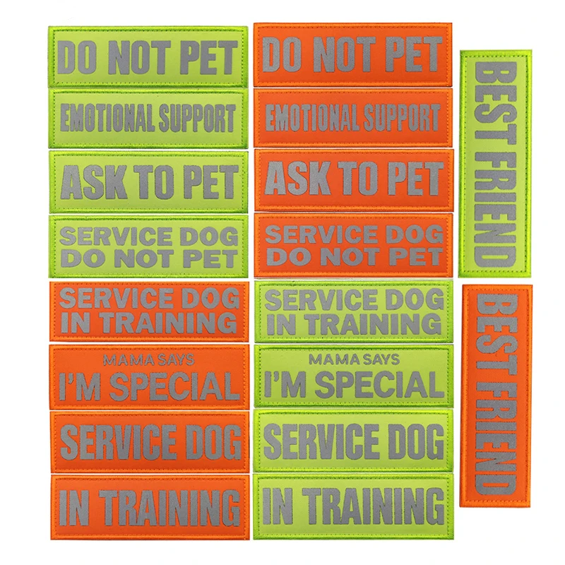 IN TRAINING  Reflective IR Emblem Hook Fastener Patch SERVICE DOG Badge Morale Sew On Patches Badge for Dog Harness