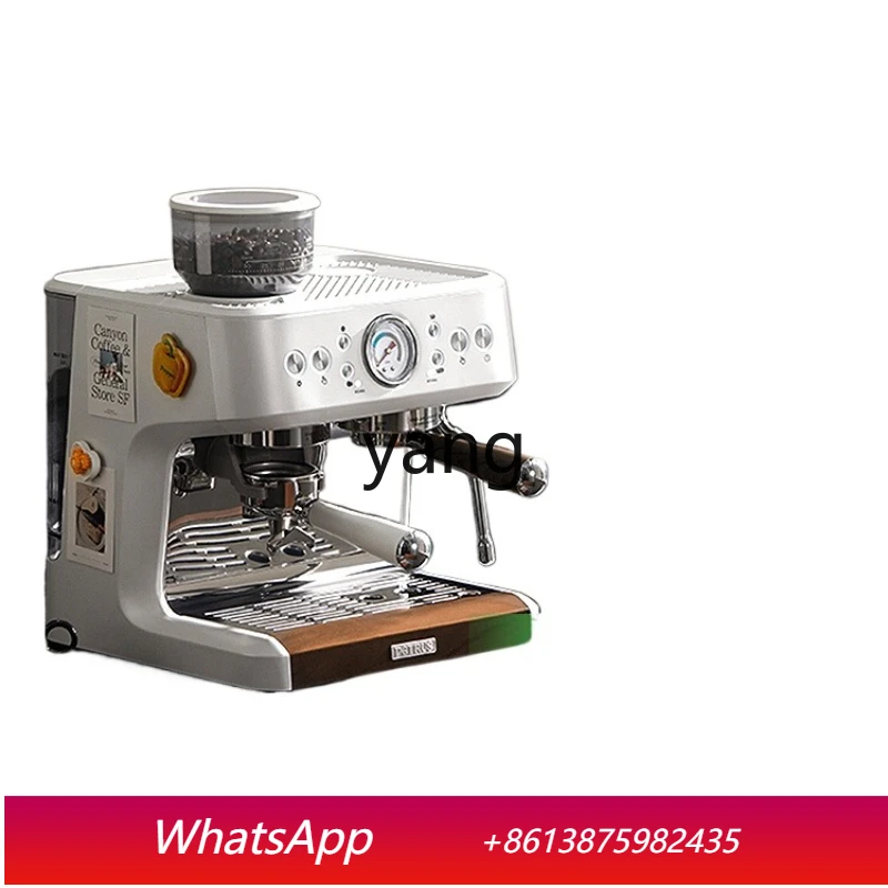cQ sea salt white household coffee machine fully semi-automatic grinding integrated small milk foam