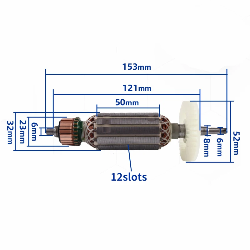 Motor de Rotor de AC220-240V para HITACHI G10SS G13SS, amoladora angular, armadura, anclaje de Rotor, estator, bobina, accesorios