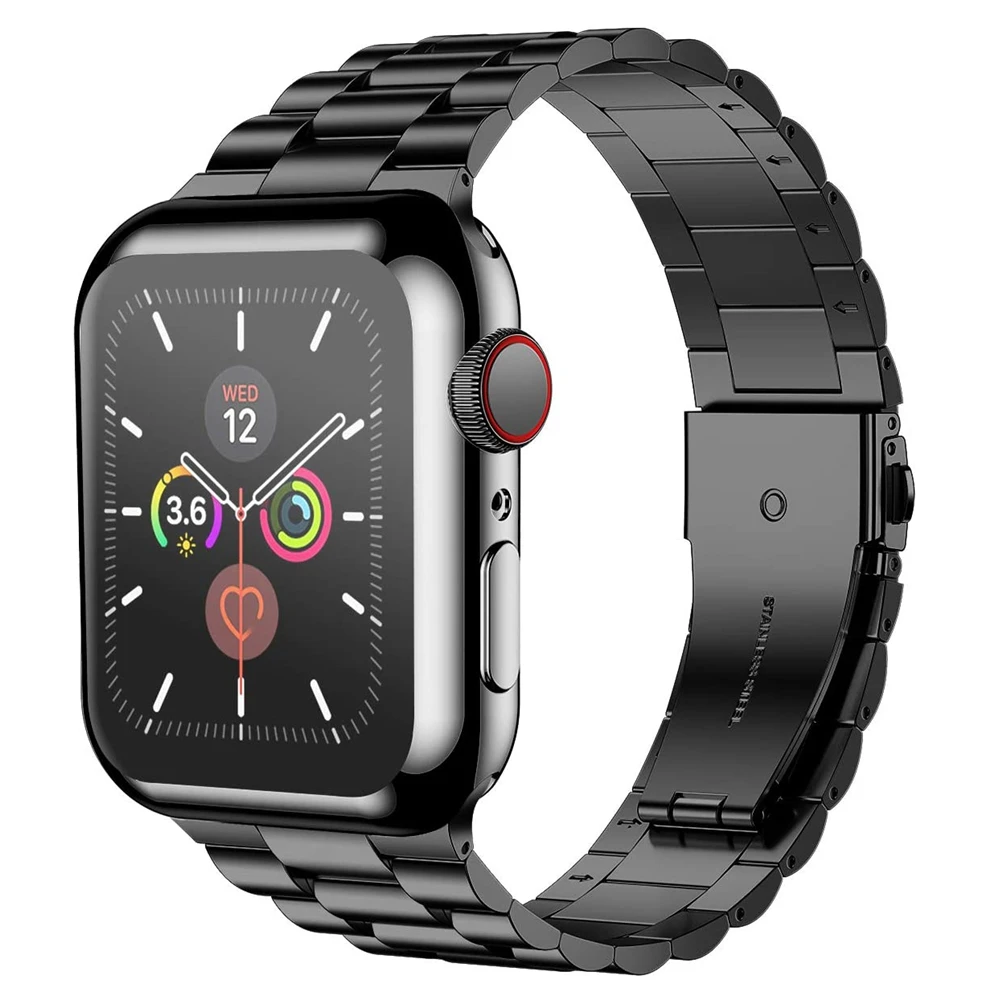 

Ultra thin strap for apple watch band 44mm 40mm series 6 5 4 se band stainless steel correa for iwatch 3 42mm 38mm bracelet blue