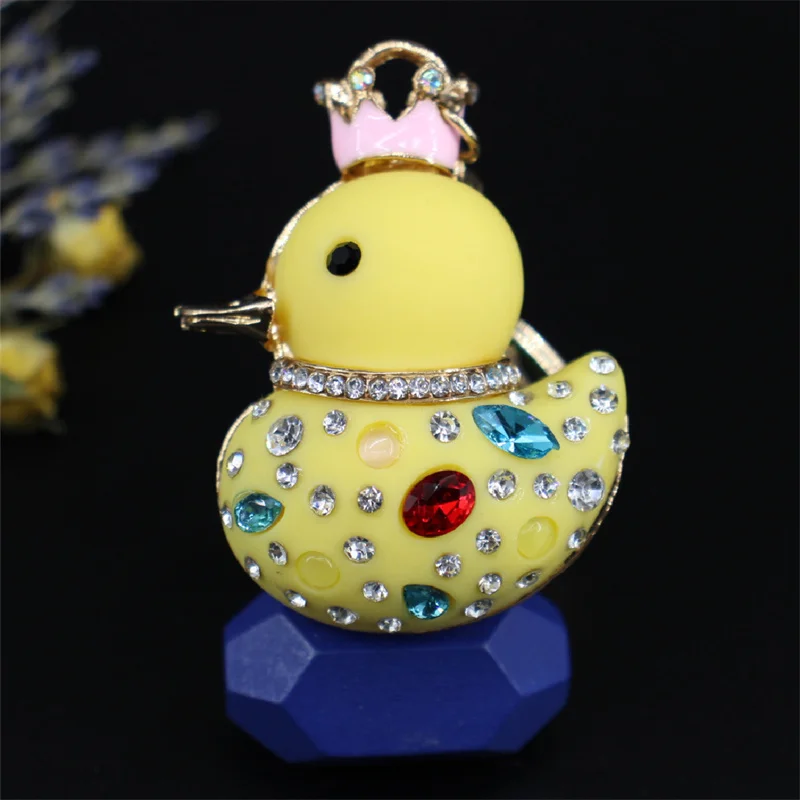 

Fashion Duck Key Ring Purse Bag Keyring Rhinestone Keychain Charm Pendant Gift Keyfob