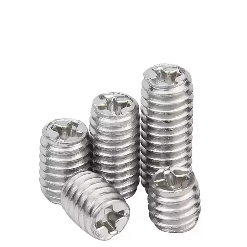 M2 M2.5 M3 M4 304 roestvrijstalen kruiskopschroef Headless stelschroeven Machinestelschroef