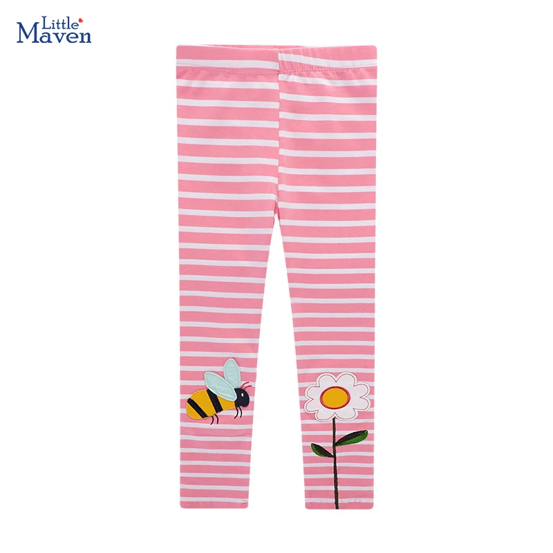 Little maven 2024 Baby Girls Cotton Colorful Unicorn Leggings Lovely Children Autumn Pants Casual Wear for Kids 2-7 year