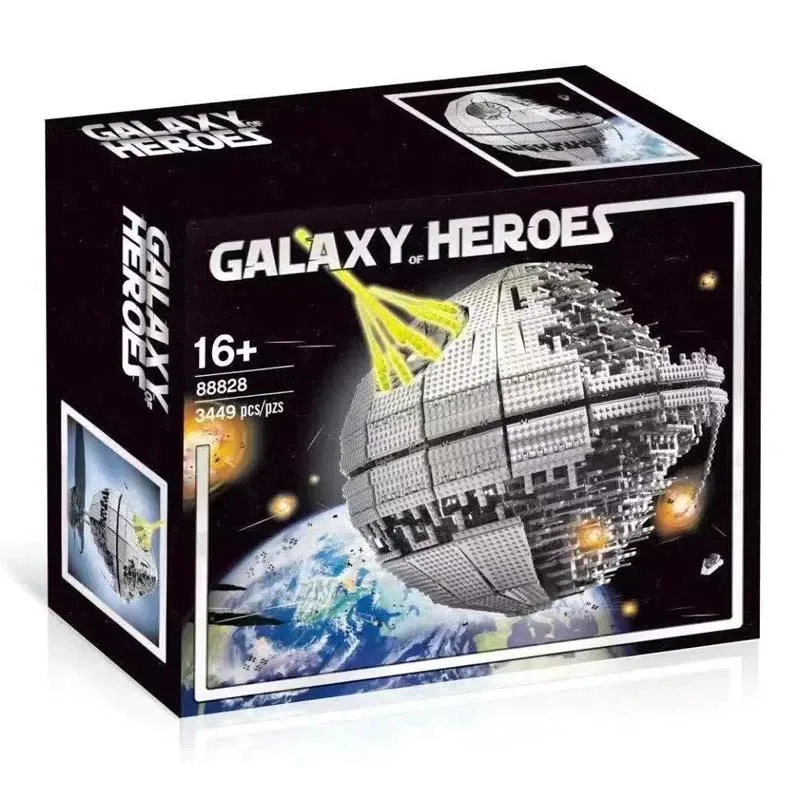 

БЕЗ КОРОБКИ 3449 шт., быстрая доставка, платформа Death Star II Great Ultimate, строительные блоки, кирпичи, совместимые с 05026 10143, игрушки на день рождения, подарок