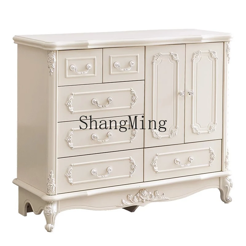 

FG Master Bedroom Locker Solid Wood Drawer Living Room Storage Bedside Cabinet