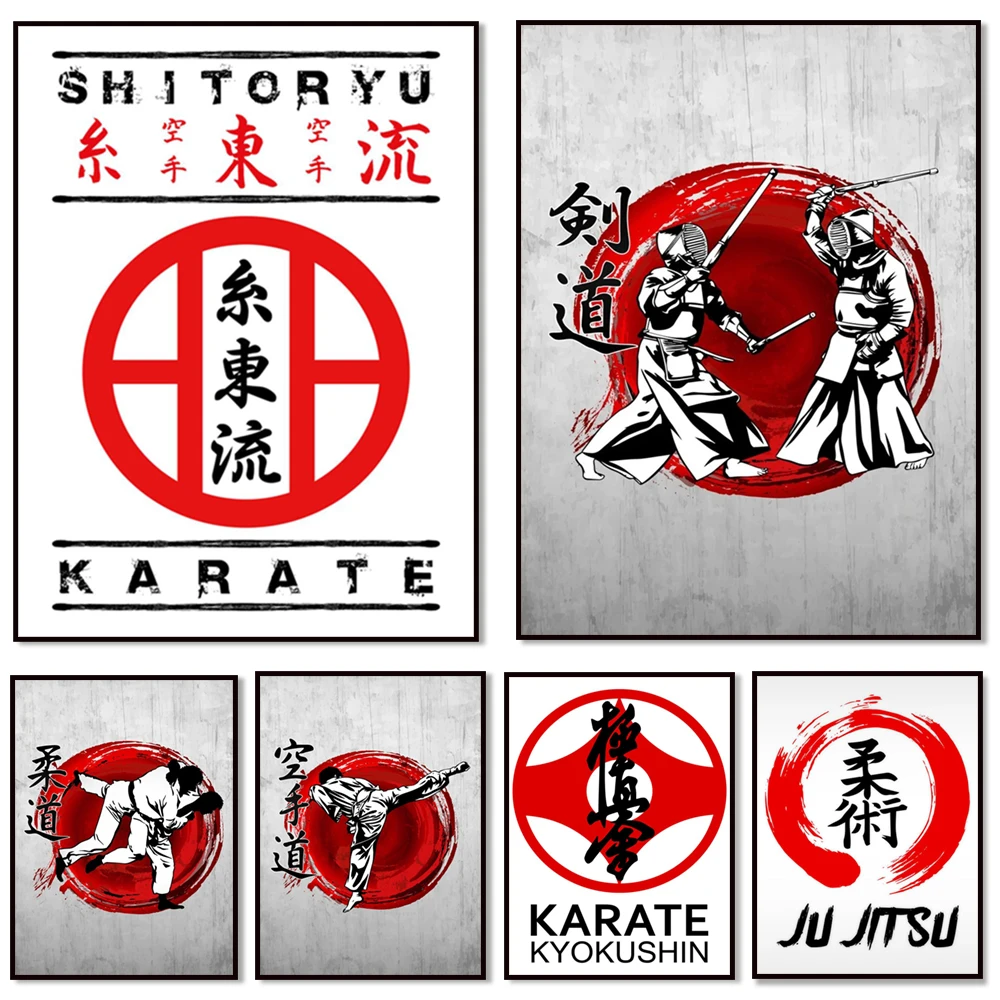 Wrestling Fighting Martial Arts Poster/Jiu-Jitsu Wrestler Room Decoration Taekwondo Athlete Wall Art Prints Home Decor Canvas Gi