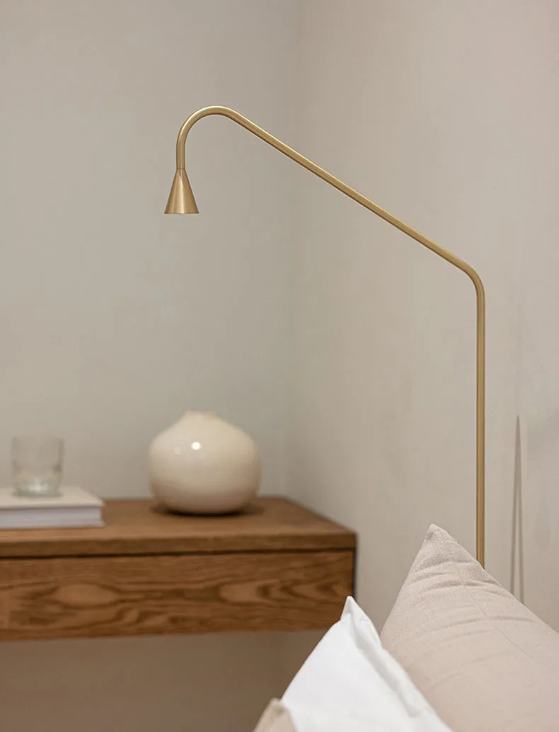 Minimalist Aluminium Wall Light Rotatable Matte Gold Black