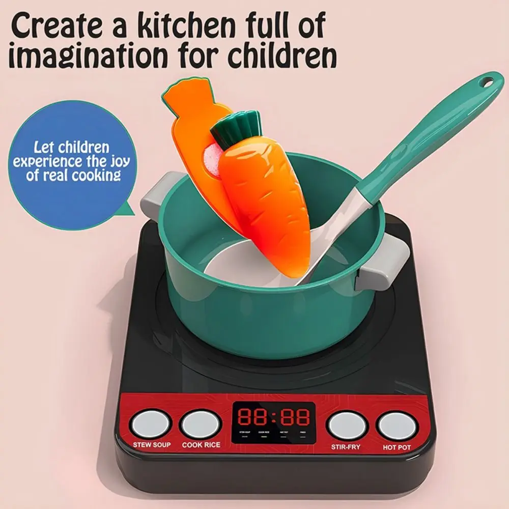 Fingir jogar acessórios de cozinha conjunto iluminação simulação de plástico cozinhar brinquedos mini fingir comida cozinha crianças brinquedos