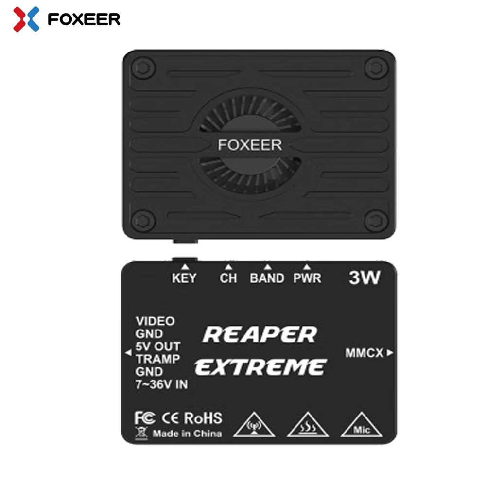Foxeer 5.8G Reaper Extreme 3W 80CH 25mW 200mW 500mW 1.5W 3W Regulowany VTX dla FPV daleki zasięg