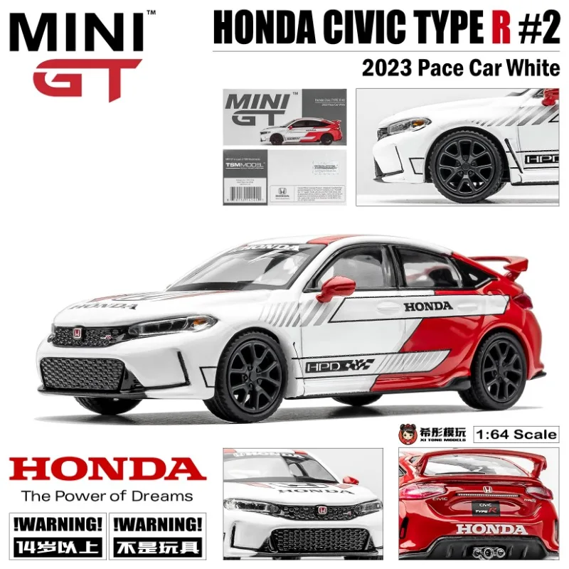 

1:64 Автомобильная статическая модель Honda Civic TypeR guide, детская коллекция декоративных игрушек, праздничные подарки для детей.