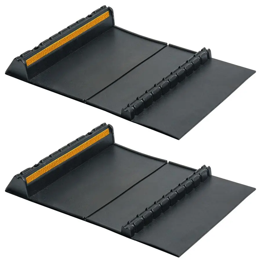 

Parking Guide Mat, Durable Self Adhesive AntiSkid Rubber Parking Mat, Wheel Stopper, 2 Pack FoldingTire Guides for Cars, Trucks,
