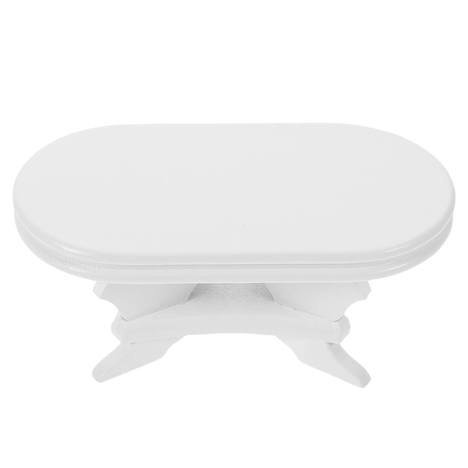 

Dollhouse Dining Table Household Pretend Toy Tea Furniture Coffee Kids Miniature Model Living Room