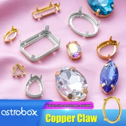 Astrobox New Sewing Accessories Nest Golden Claw Sew On Rhinestones Arts Crafts & Glass Stone Sewing Silver Claw Sew Crystal
