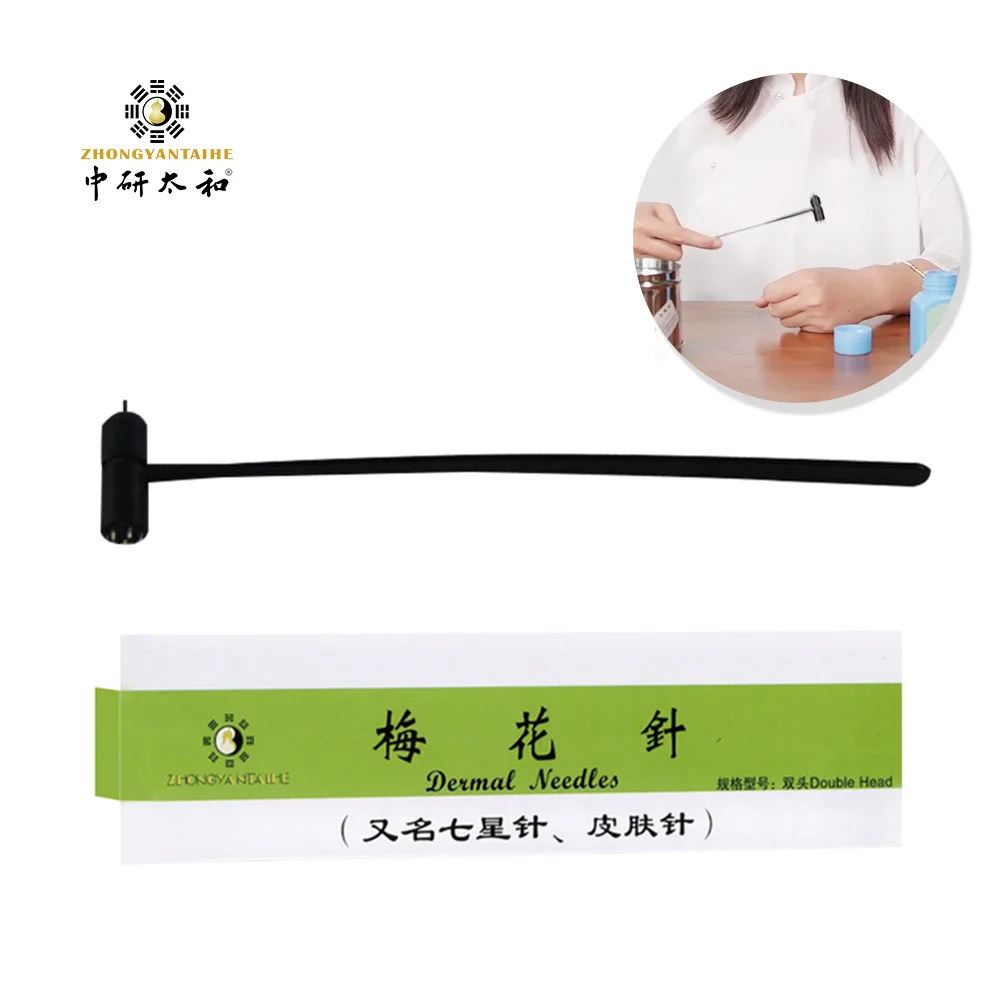 TAIHE Acupuncture Needle Hammer Double Head Skin Seven Star Plum Blossom Hammer Sterile Acupuncture Head MASSAG NEEDL Cupping