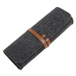 Felt Roll Pen Bag Portable Large Capacity Stationery Pouch For Girls Boys