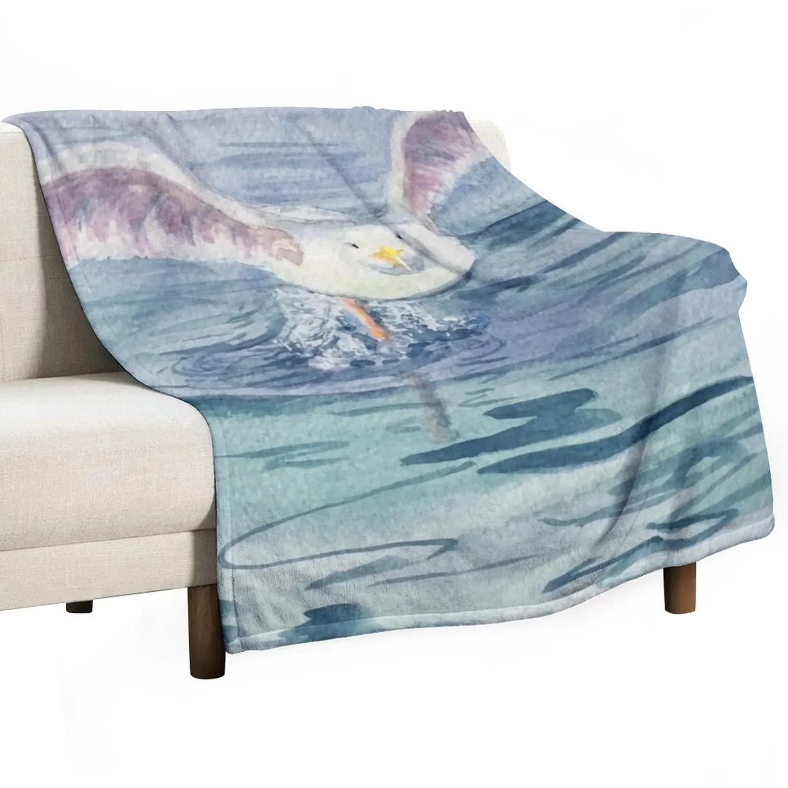 

Seagull Throw Blanket Hair Polar Decorative Beds Soft Plaid Blankets