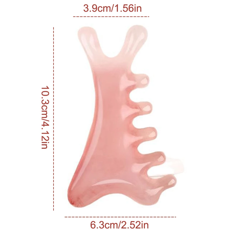 

2Pcs Therapy Blood Circulation Anti-static Smooth Hair Comb Body Meridian Massage Comb Plastic Five Wide Tooth Comb Acupuncture