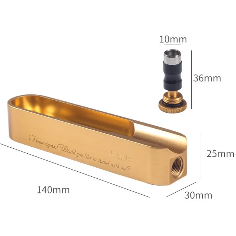 Men's 3-in-1 Portable Metal Cigar Ashtray Holder Opener with Scale Durable Smoking Accessory for Cigar Lovers