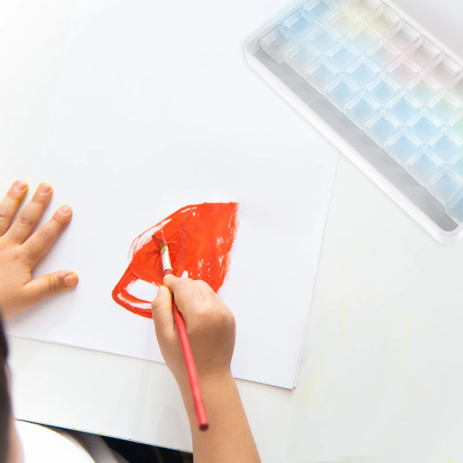 Watercolor Paint Box Tin Empty Pan Palette Portable Storage Case Metal Boxes Pots