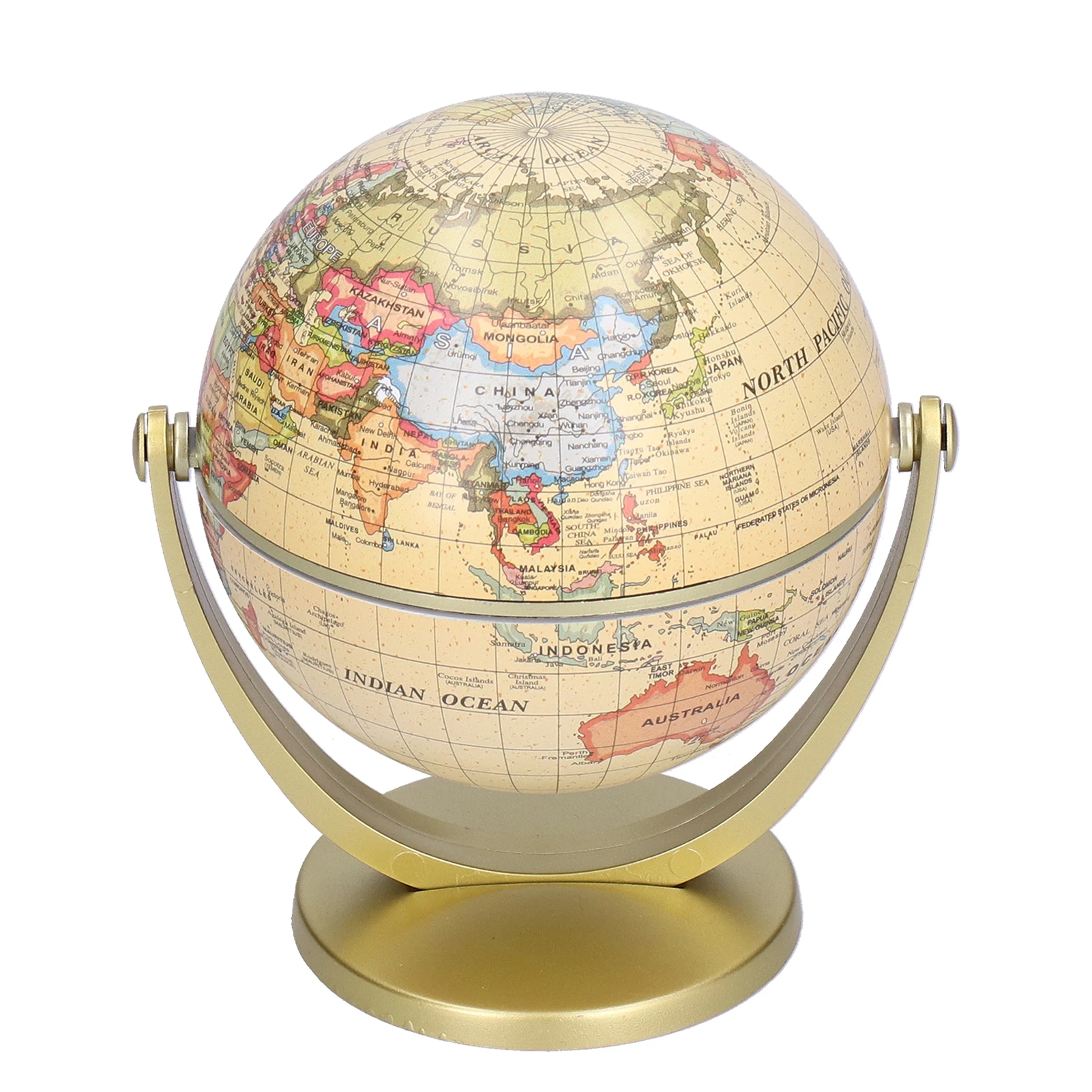 Mini Scale World Map Mini World Map Globe English Edition Desktop Rotating Earth Geography ...
