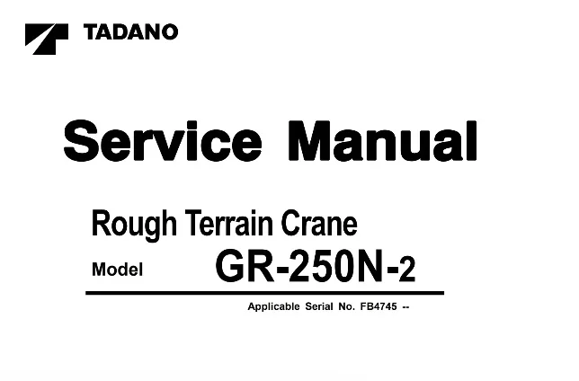 

SpecDiag Tadano Crane GA GR GS GT 6,0 ГБ PDF-сервис Ручная схема Схема, оператор и руководство по техническому обслуживанию DVD