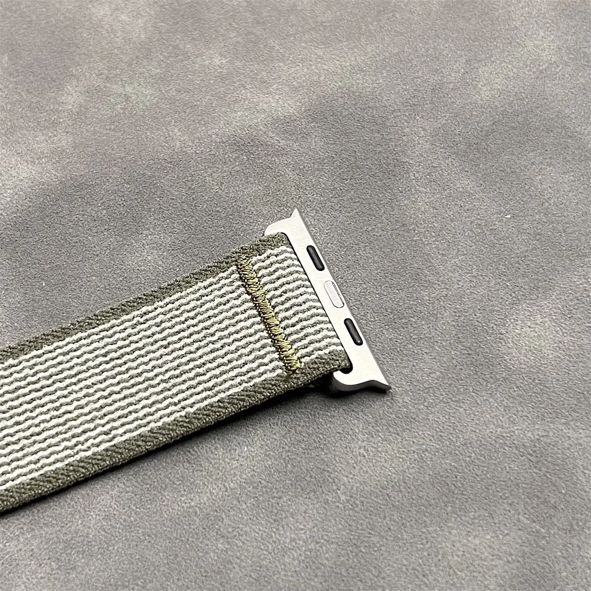 Nylon Leather Strap for Apple Watch Band Ultra 49mm 44mm 45mm 42mm 41mm 40 38mm Sport Watchband Iwatch Serise 9 8 7 6 5 Bracelet image 2