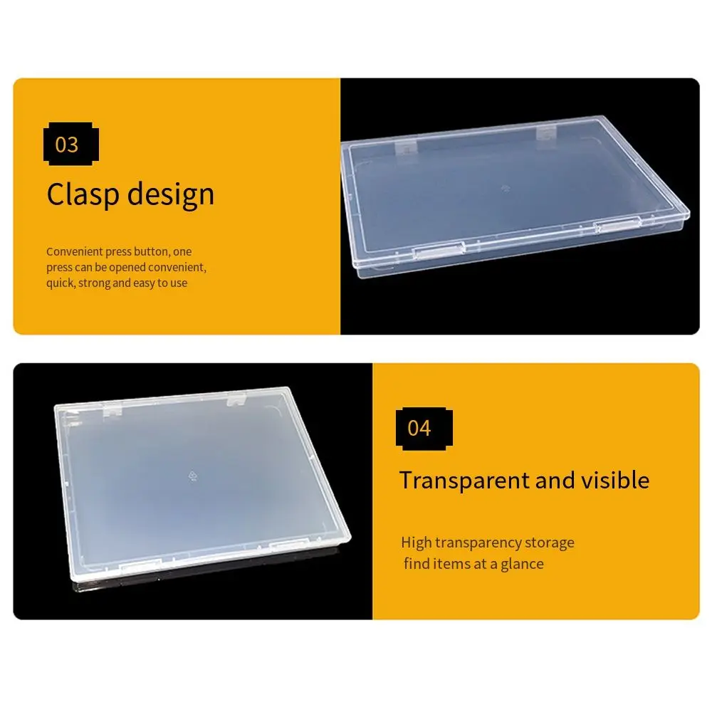 A4 Test Paper Storage Box Dust-Proof Lid Waterproof Office Document Organizer Transparent PP Desktop Sorting Box School Kid Gift