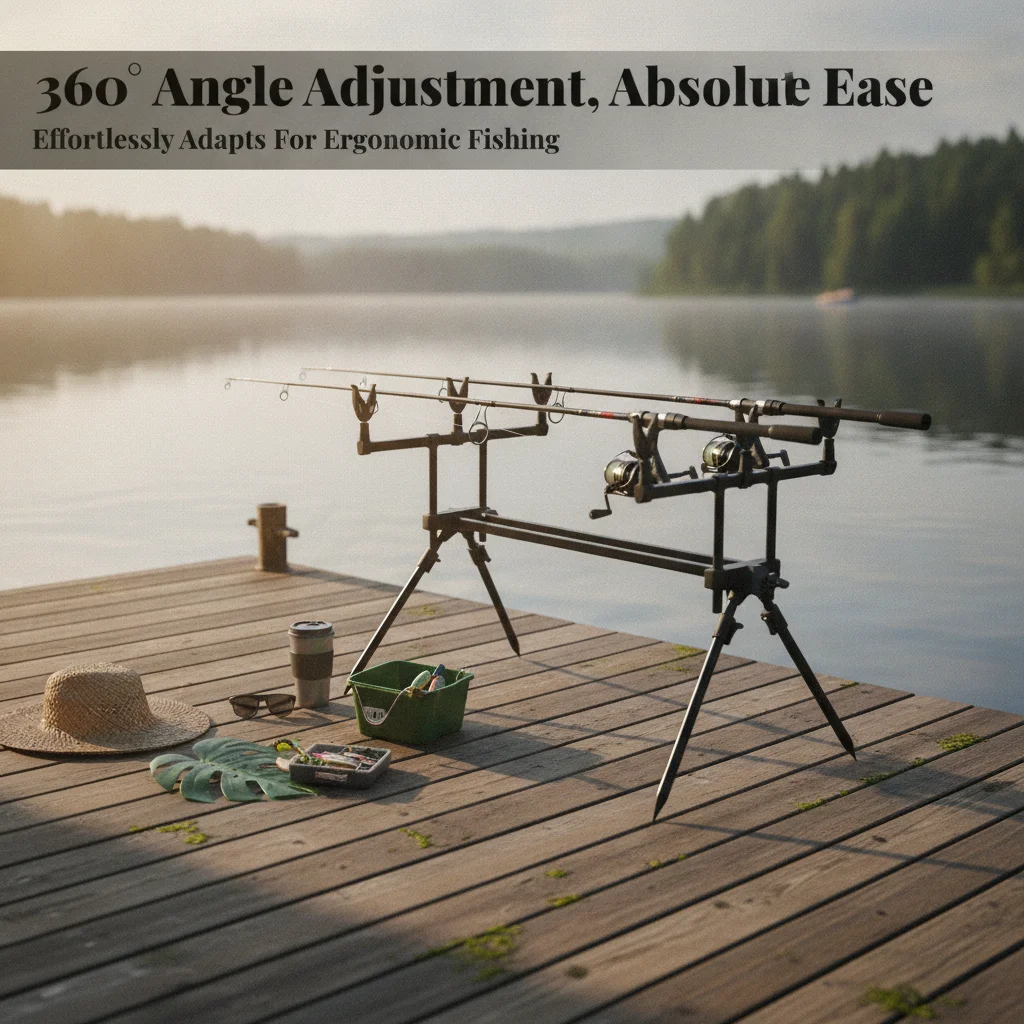 Fishing Rod Tripod Stand Aluminum Alloy Folding Fishing Rod Stand Quick-Fold Adjustable