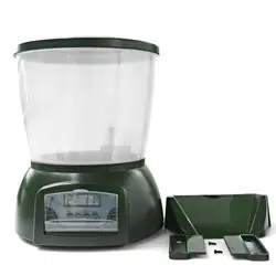 Automatic Pond Fish Feeder Fish Food Dispenser Digital Aquarium Timer Feeder with LCD Aquatic Pet Supplies