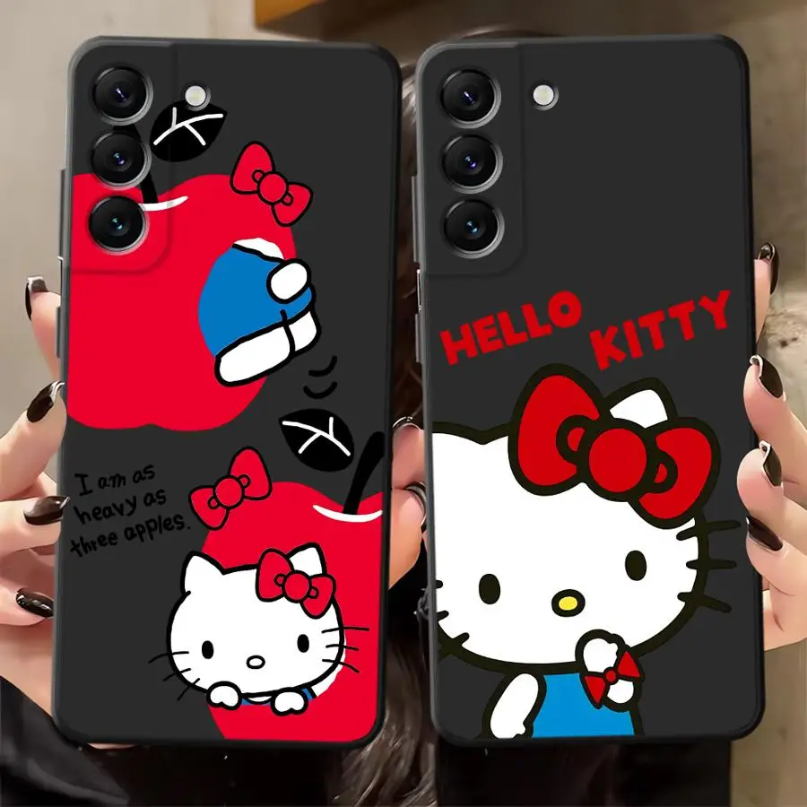 Soft Phone Cover Case for Samsung Galaxy A35 A26 A72 A23 A53 A24 A55 A22 A52 A25 A71 A41 A51 A73 A36 A32 Fruit Hello Kitty