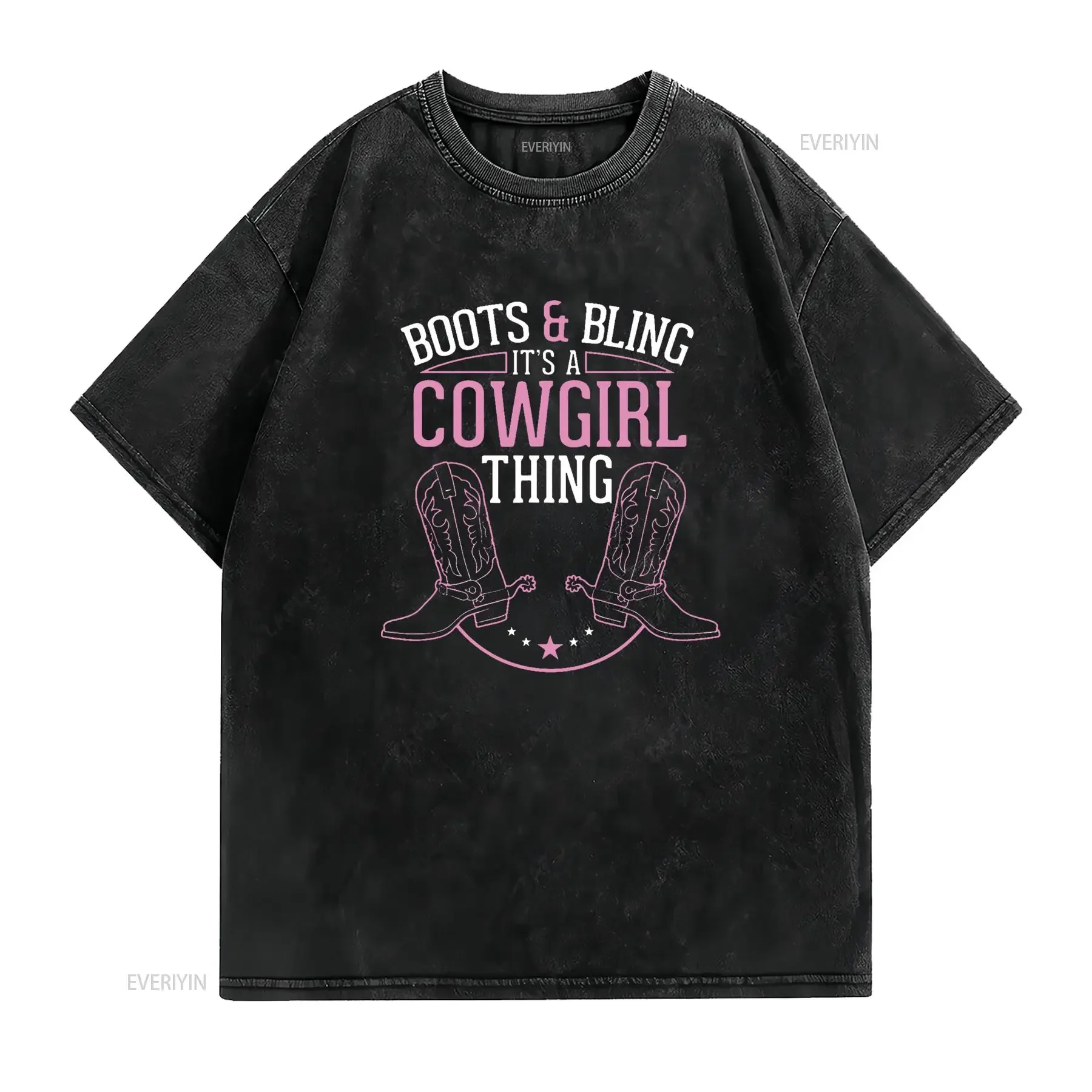Cute Country Girl Boots Bling it s a cowgirl thing T Shirt vintage Washed Stylish fashion Soft graphic Slightly
