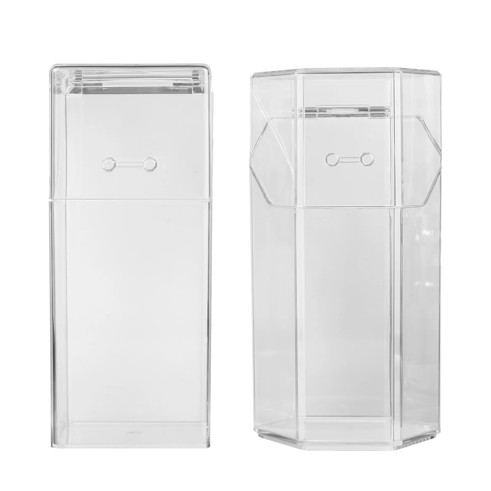 2 szt. Przezroczyste pojemniki na pędzle do makijażu, wodoodporne, przezroczyste pojemniki do przechowywania kosmetyków, organizer na pędzle, pojemnik na pędzle.