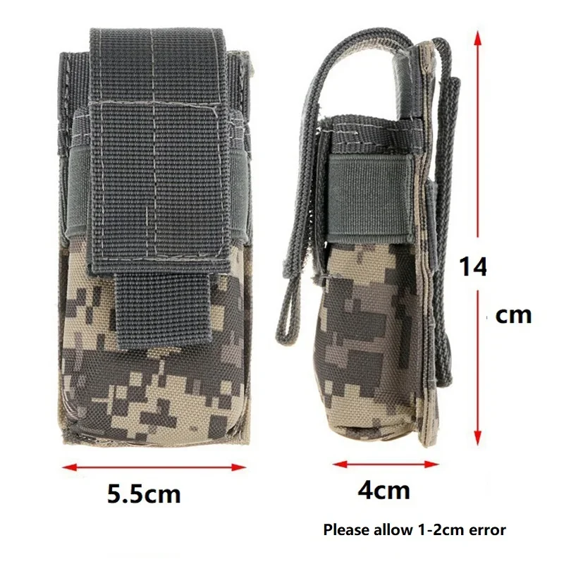 Outdoor Hunting Portable M5 Flashlight Pouch Tactical Combat Molle Electronic Torch Waist EDC Bag Flashlight Holster Accessories