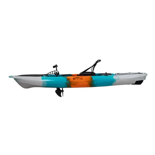 Factory Hot Selling 12ft Pedal Kayak Fishing Boat 3.66m with Molded-in Logo for Surfing & Single Person Capacity