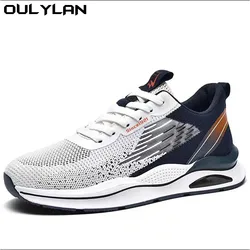 Oulylan açık eğitmenler Tenis ayakkabıları erkek Sneaker Mesh nefes alan günlük ayakkabılar konfor platformu koşu ayakkabıları erkekler için