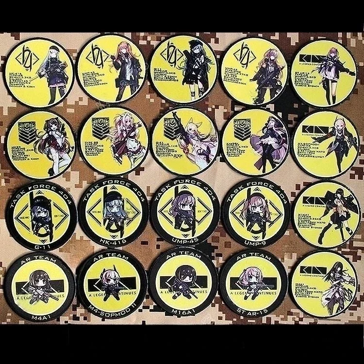 Girls Frontline Patches for Clothing Embroidery Anime Patch Gun Girl Tactical Badges on Backpack Military Hook Loop Armband