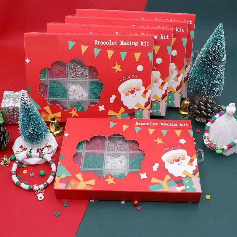 

Friendship Beads Clay Beads Christmas Bracelet Making Kit Jewelry&Bracelet Making Kit Charm Bracelet Maker Set Christmas Gift