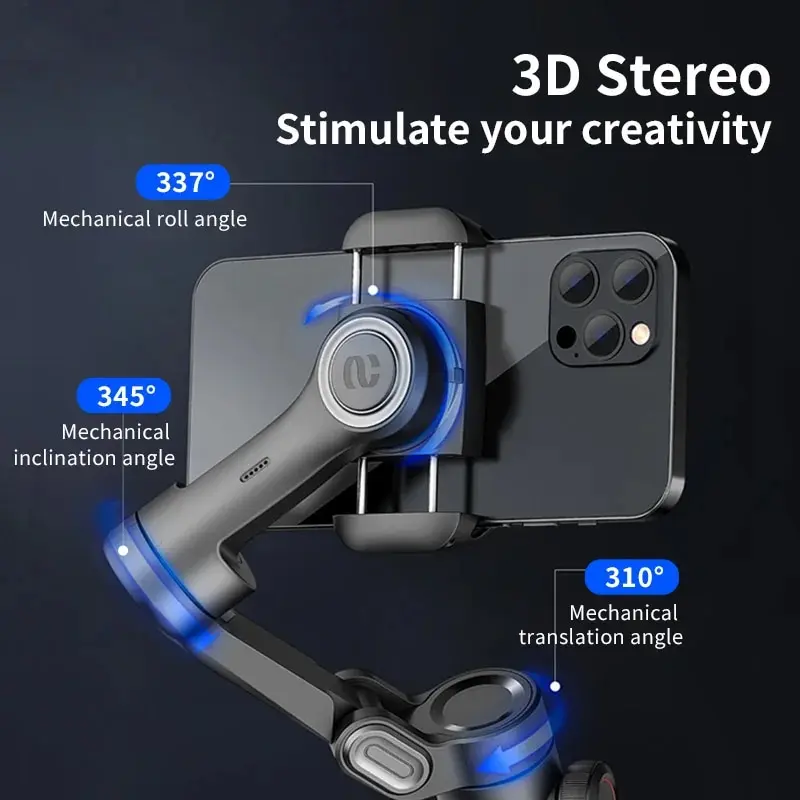 Aochuan 3-As Handheld Gimbal Stabilisator Smartxe Voor Smartphone Voor Iphone Android Ai Face Tracking Tiktok Vlog