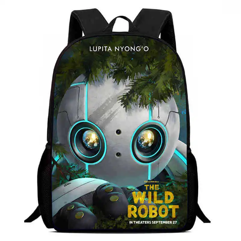Mochila The Wild Robot Anime, mochila para estudiantes, mochila para niños