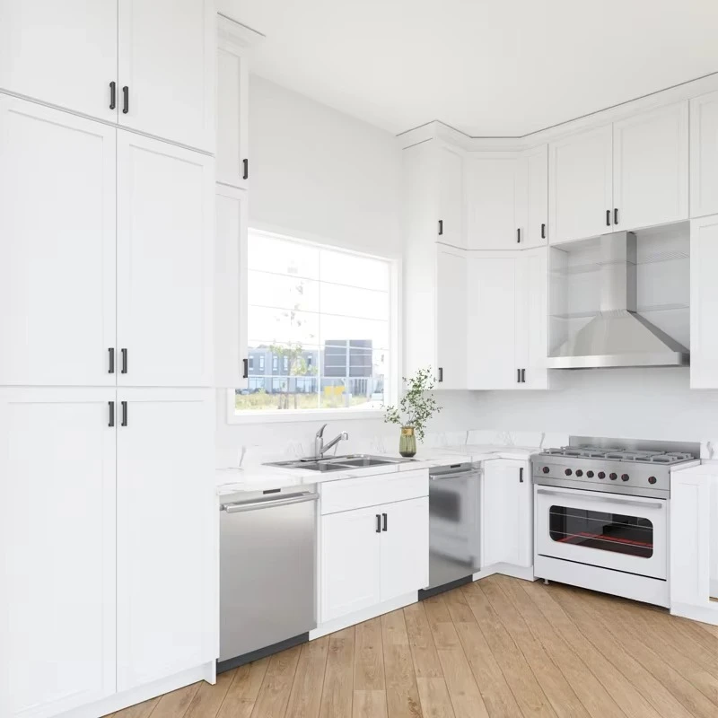 Timeless White Shaker Kitchen Cabinet Base And Wall Units In-Stock | Carb-2 Wooden Cabinets For Kitchen Renovation & Upgrades