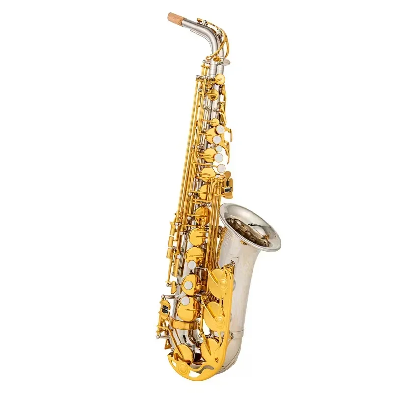 

NEW Japan 200 Alto Saxophone Nickel Plated Gold Key Professional Sax Mouthpiece With Case and Accessories