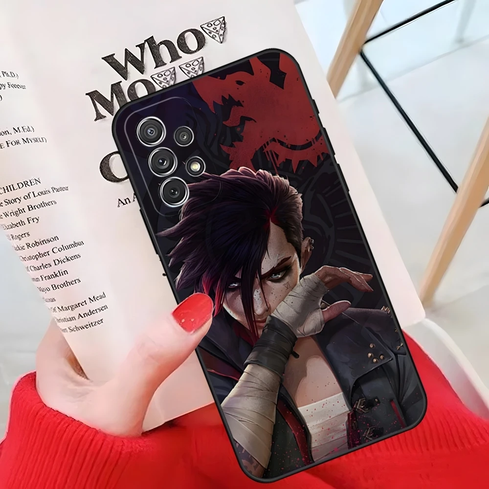 MINISO-Game LOL Arcane Vi Phone Case For Samsung Galaxy A55 A54 A53 A52 A34 S24 S25 FE Ultra S23 Cover