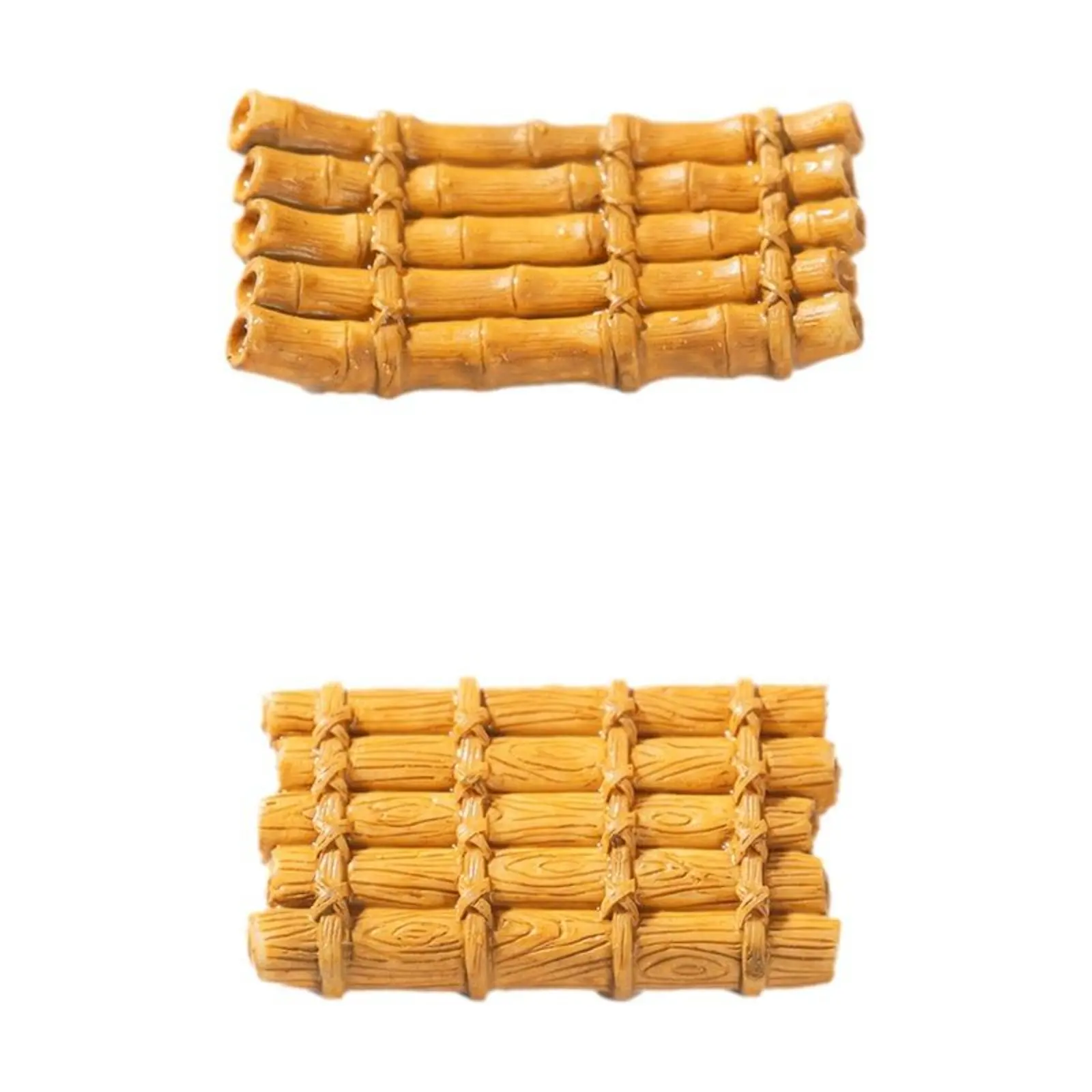

Mini Bamboo Raft Model, Floating Resin Boat Decor