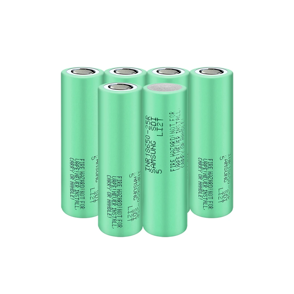 INR18650-25R 18650 2500mAh 3.7V słoneczne baterie litowe 20A płasko zakończony bateria do reflektorów dzwonki wentylator ręczny