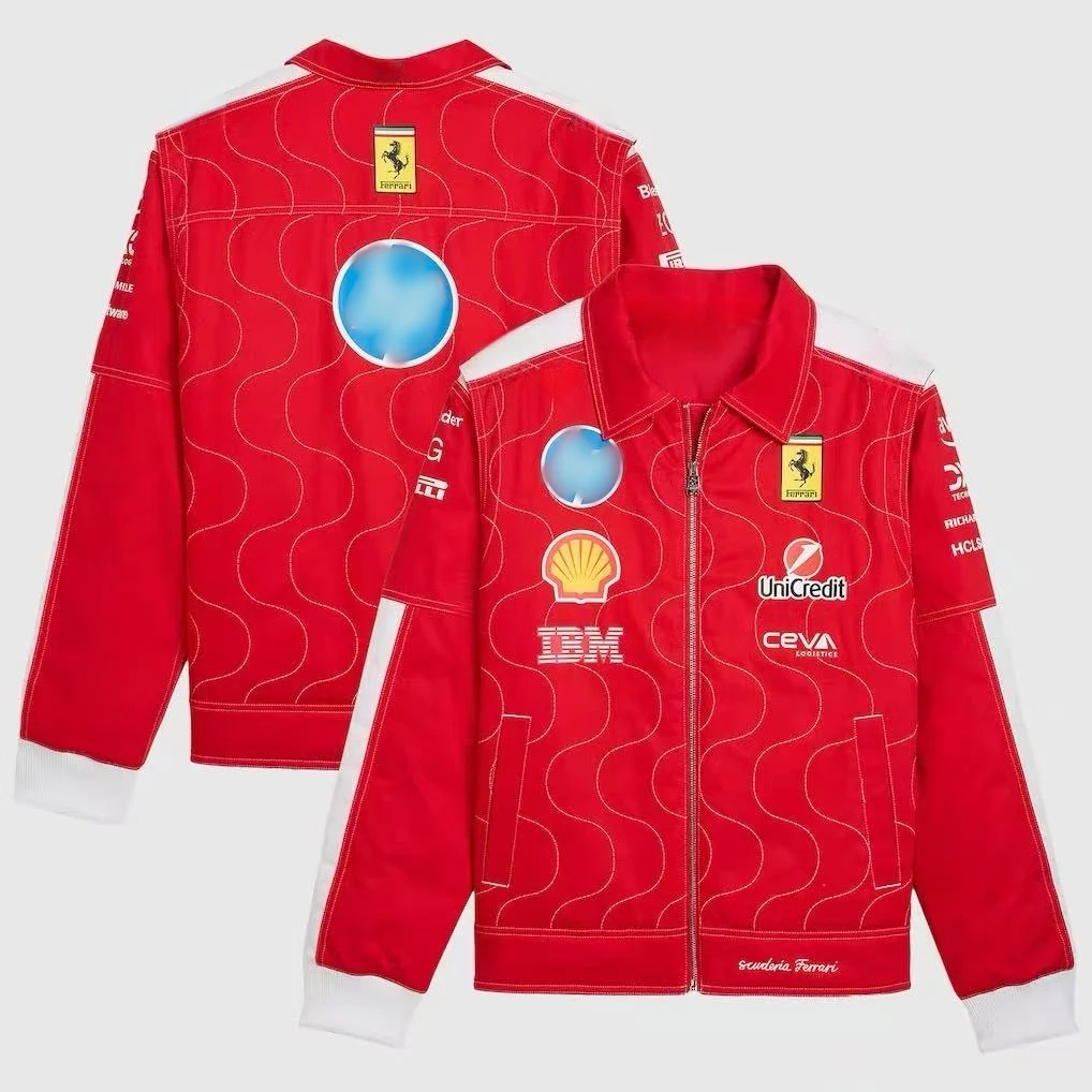F1 Racing Ferrari Team Joint Edition 2025 Edición especial Monza GP Chaqueta Leclerc Hamilton F1 Abrigo de conductor