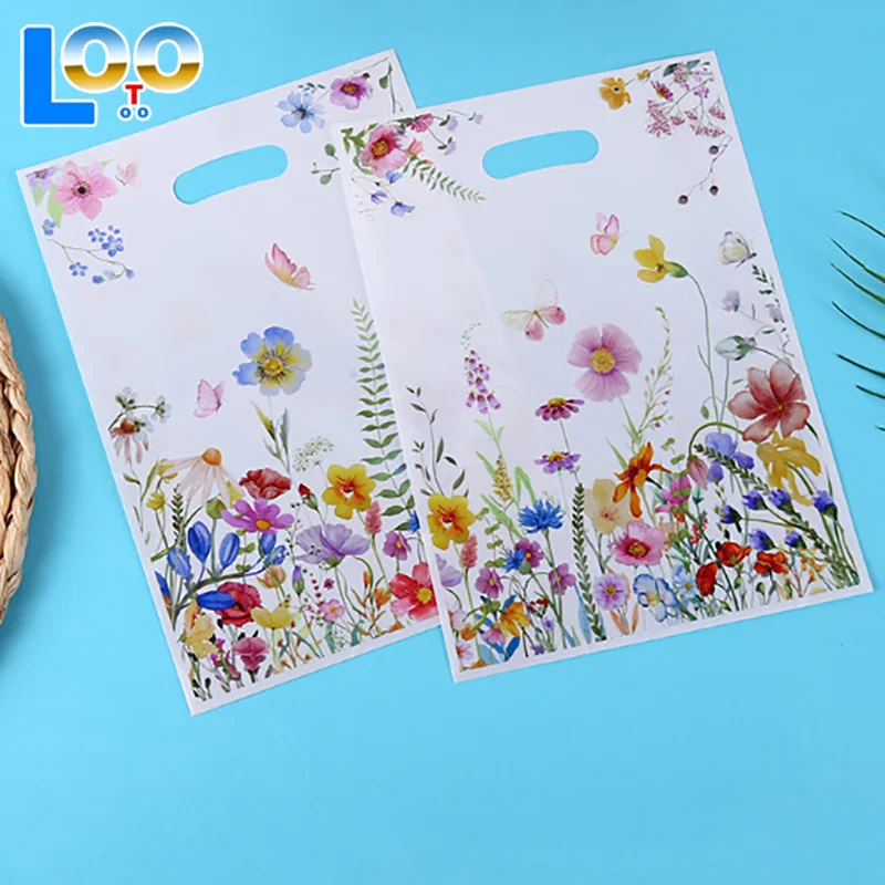 10 шт., сумки для конфет, полевые цветы, весенний подарок на день рождения, упаковка, сумка для первого дня рождения, детский душ, товары для вечеринок для девочек