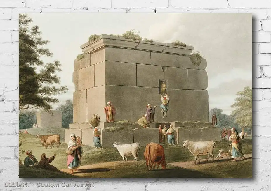 

Ottoman Vintage Travel Canvas Poster - Monument between Tripoli and Tortosa Custom Size Wall Art Home Room Decor