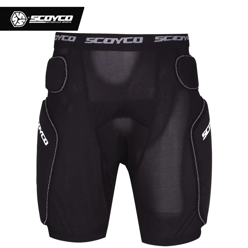 Scoyco Motorcycle Bicycle Riding Pants Breathable Anti-Drop Shorts Off-Road Built-In Soft Protective Gear Bike Short Pants