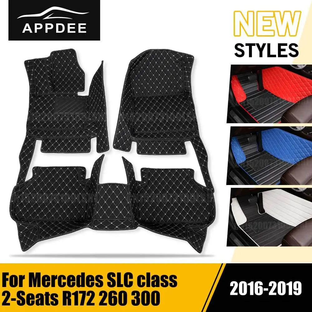 

APPDEE Car floor mats For Mercedes Benz SLC class（2 Seats） R172 260 300 2016-2019 Custom foot Pads carpet cover interior acce