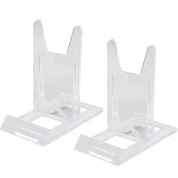 2pcs Clear Acrylic Plaque Display Stand Adjustable Bracket Holder For Plate Photo Frames Phone Business Card Holders